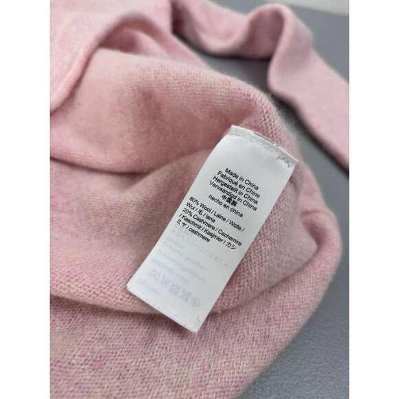 J. Crew women's small baby pink turtle neck wool cashmere long sleeve sweater - Picture 8 of 8